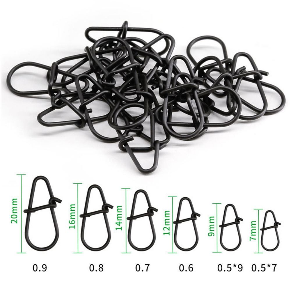 Tackle Box - 100 stks/partij Matte zwarte Snap Vissen