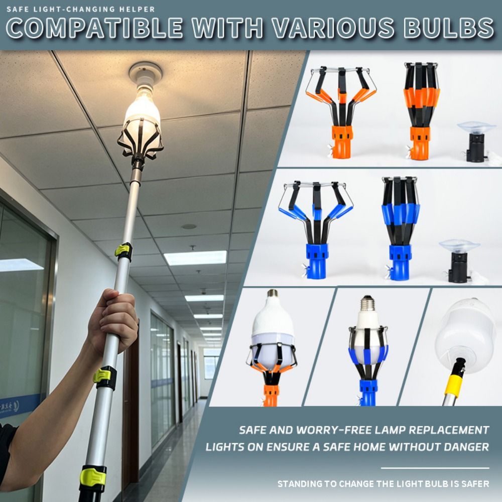 Telescopic Fishing Rod - Professionele lampenwisselaar van aluminiumlegering met telescopische