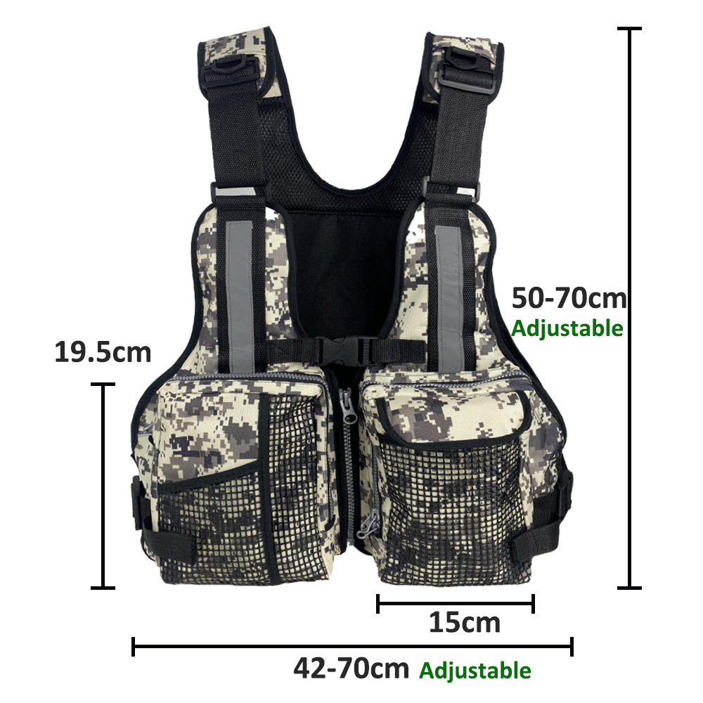 Fishing Equipment In - Outdoor visvest met meerdere zakken Ademend,
