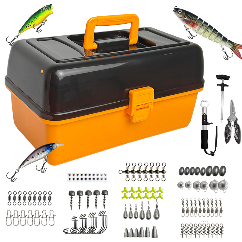 Tackle Box - Grote vierlaagse outdoor visserij softbait loodkop