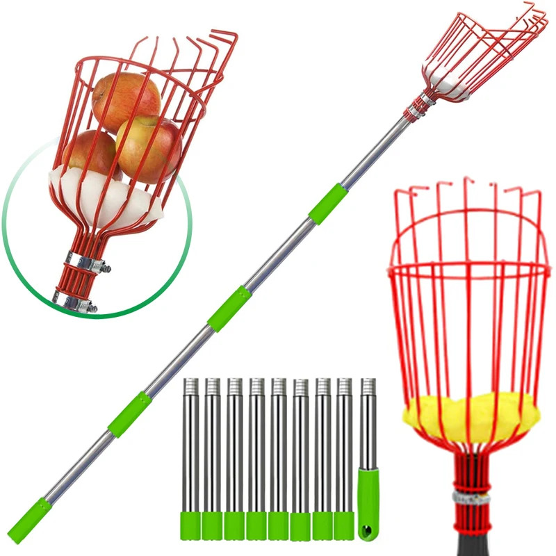 Telescopic Fishing Rod - Tuinboerderij Roestvrijstalen telescopische staaf Fruitplukker voor