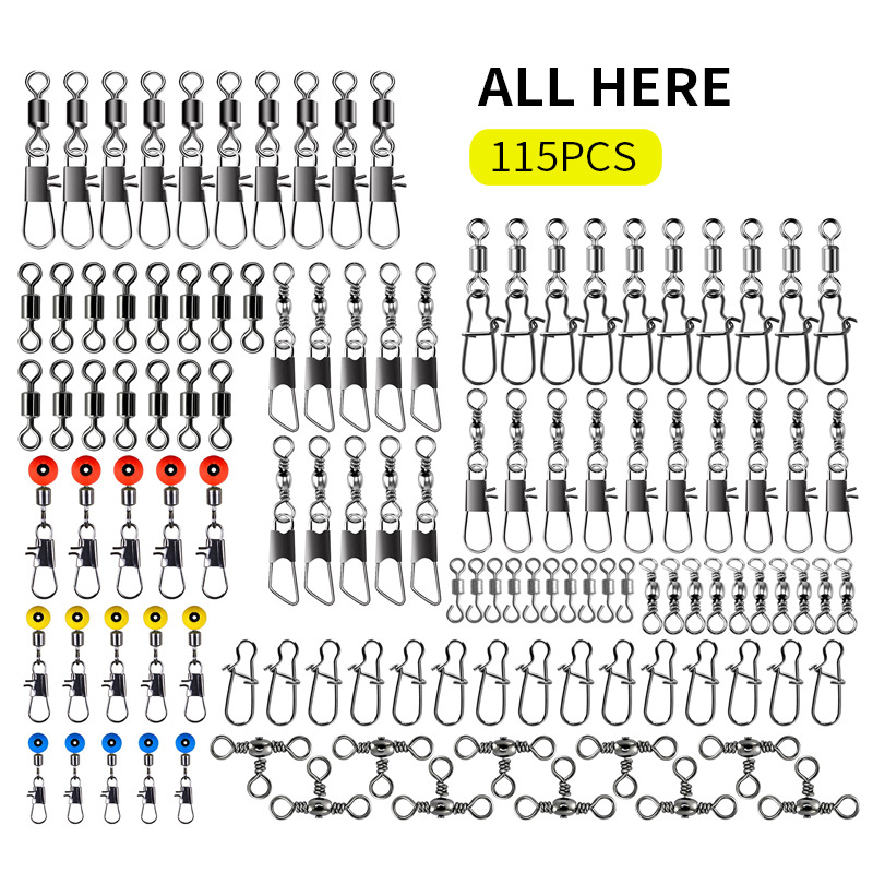 Tackle Box - 115 stks Vissen Swivel Connectors Kit