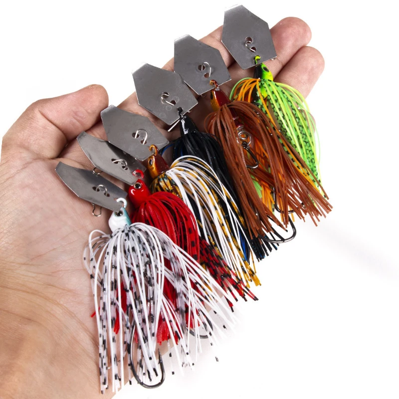 Fishing Equipment Deals - 6 stks/set Chatterbait Kunstaas Kit Spinner