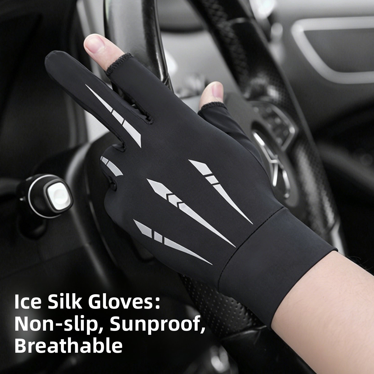 Fishing Equipment In - Zonbeschermende touchscreenhandschoenen van dunne ijszijde, antislip,