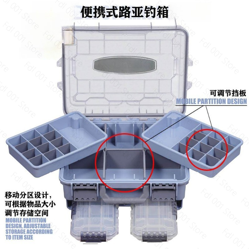 Tackle Box - Visgereidoos Grote capaciteit Draagbare multifunctionele waterdichte