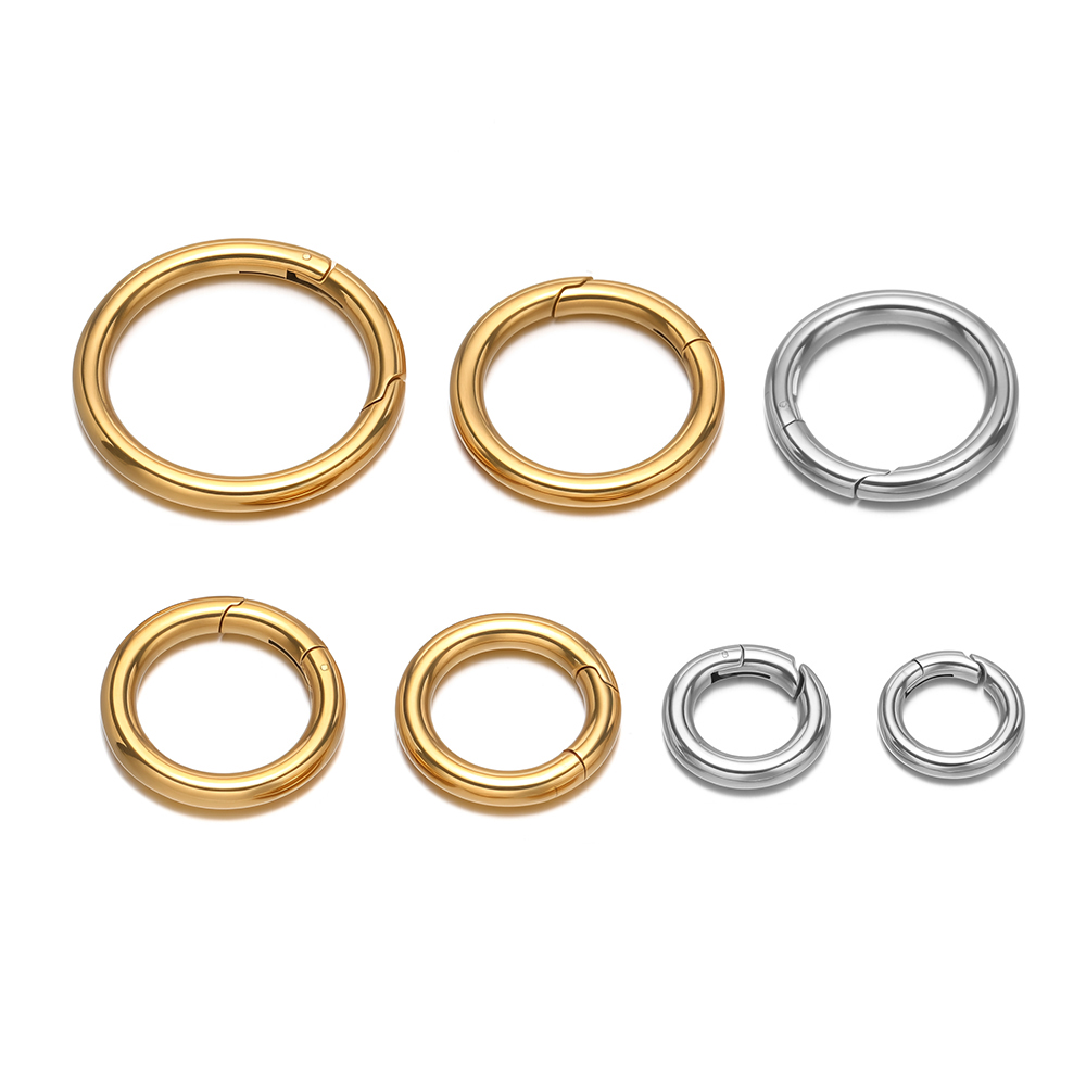 Circle Hook Set - 2 stks/partij Ronde Lente Sluitingen Rvs