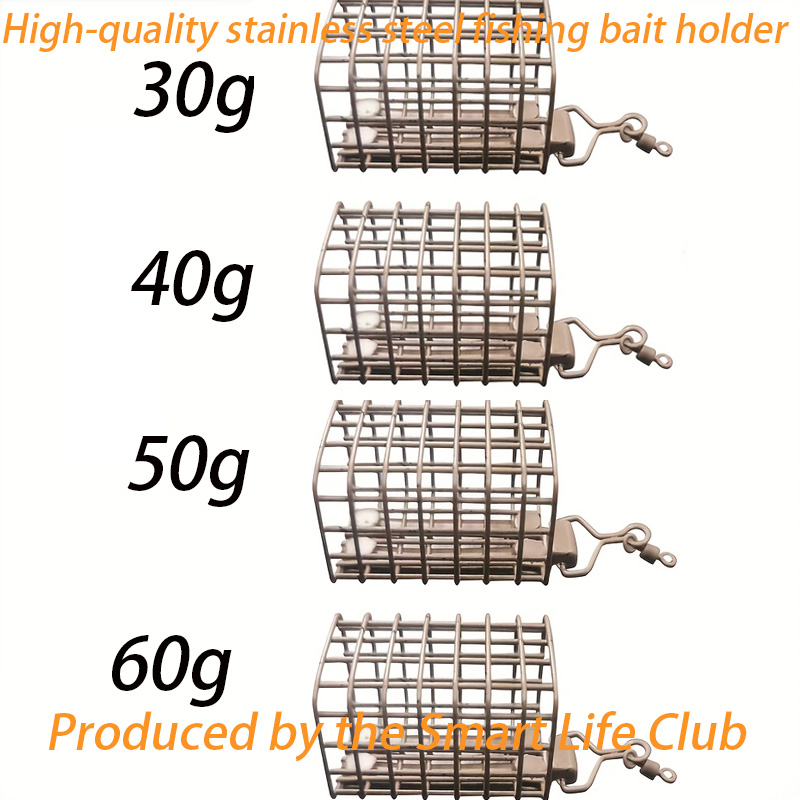 Fishing Equipment Organizer - Nieuwe visaaskooi, 30G/40G/50G/60G vierkante visaaskooi, uitgerust