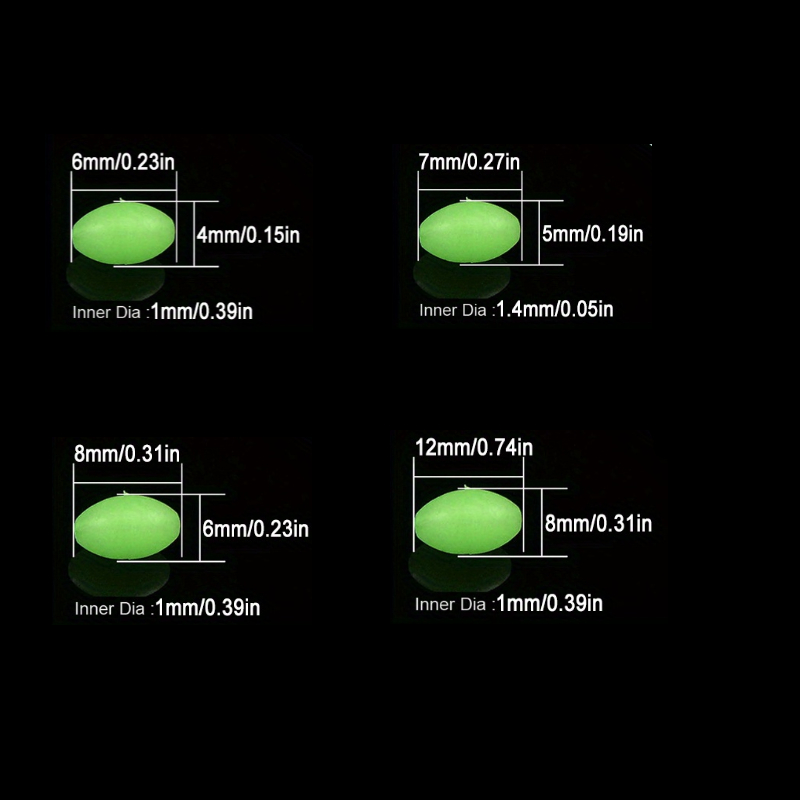 100 stks/partij Ovale Nacht Li - Fishing Equipment On Sale recensie en prijs