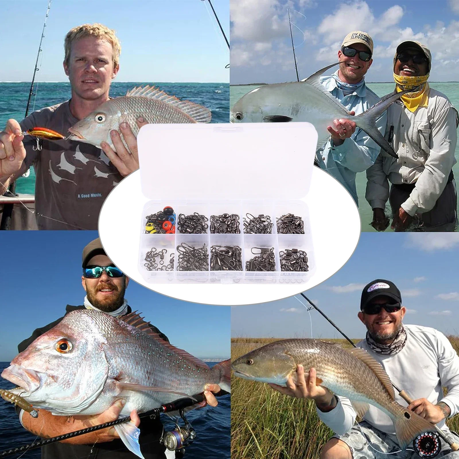 115 stks Vissen Swivel Connect - Tackle Box recensie en prijs
