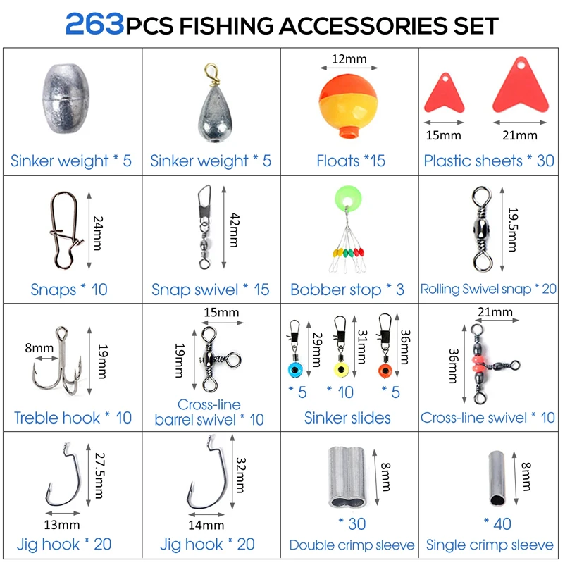 263 stks Outdoor Vissen Access - Fishing Equipment Organizer recensie en prijs