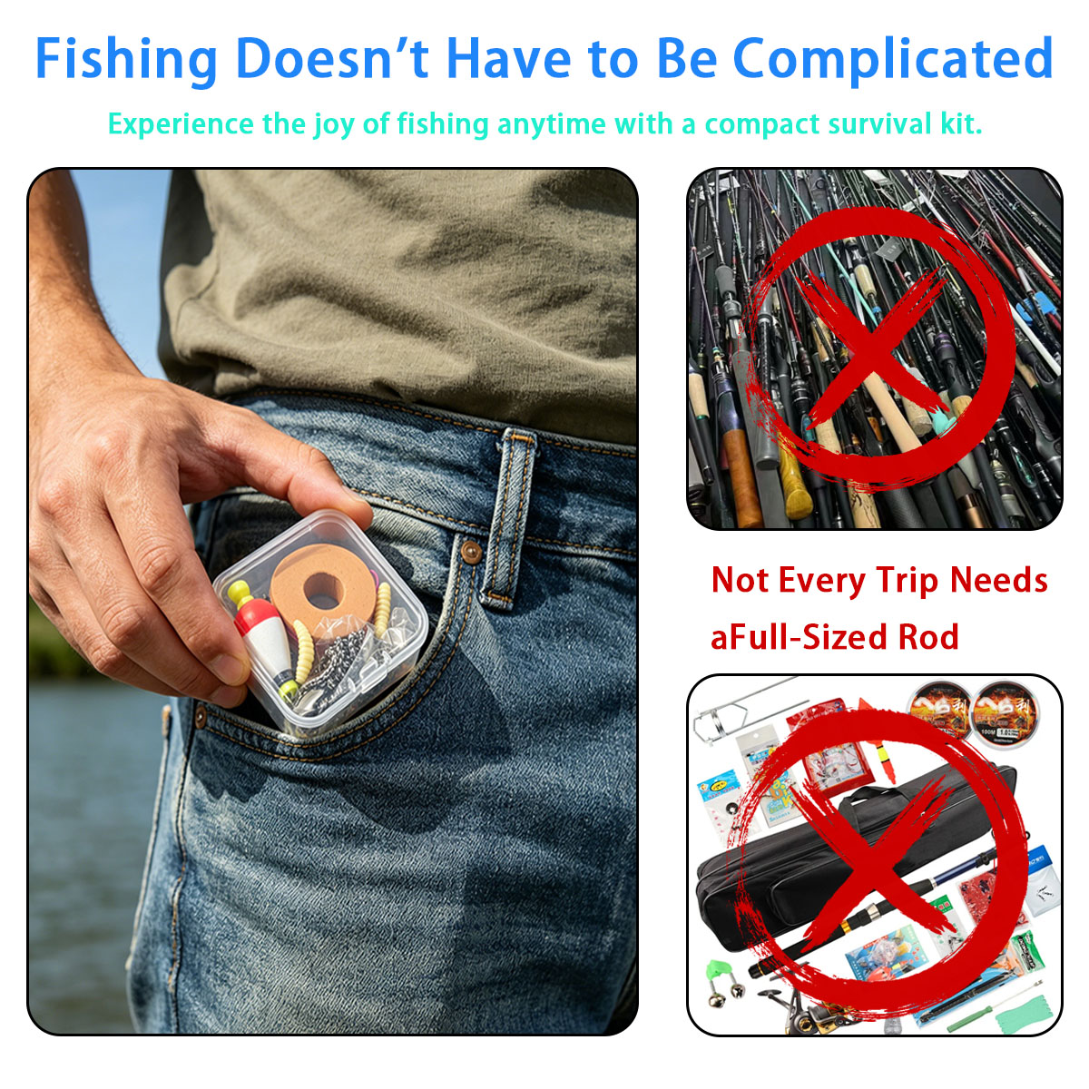 Draagbare noodvisuitrusting, d - Fishing Equipment Organizer recensie en prijs